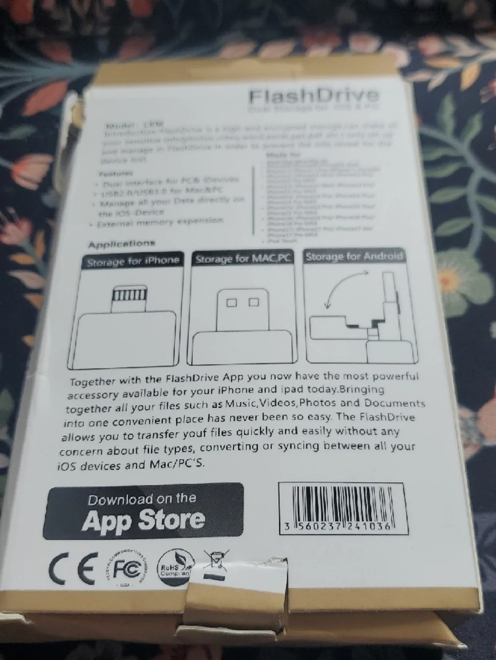 Gold FlashDrive Dual Storage for iOS & PC - HighSpeed 64